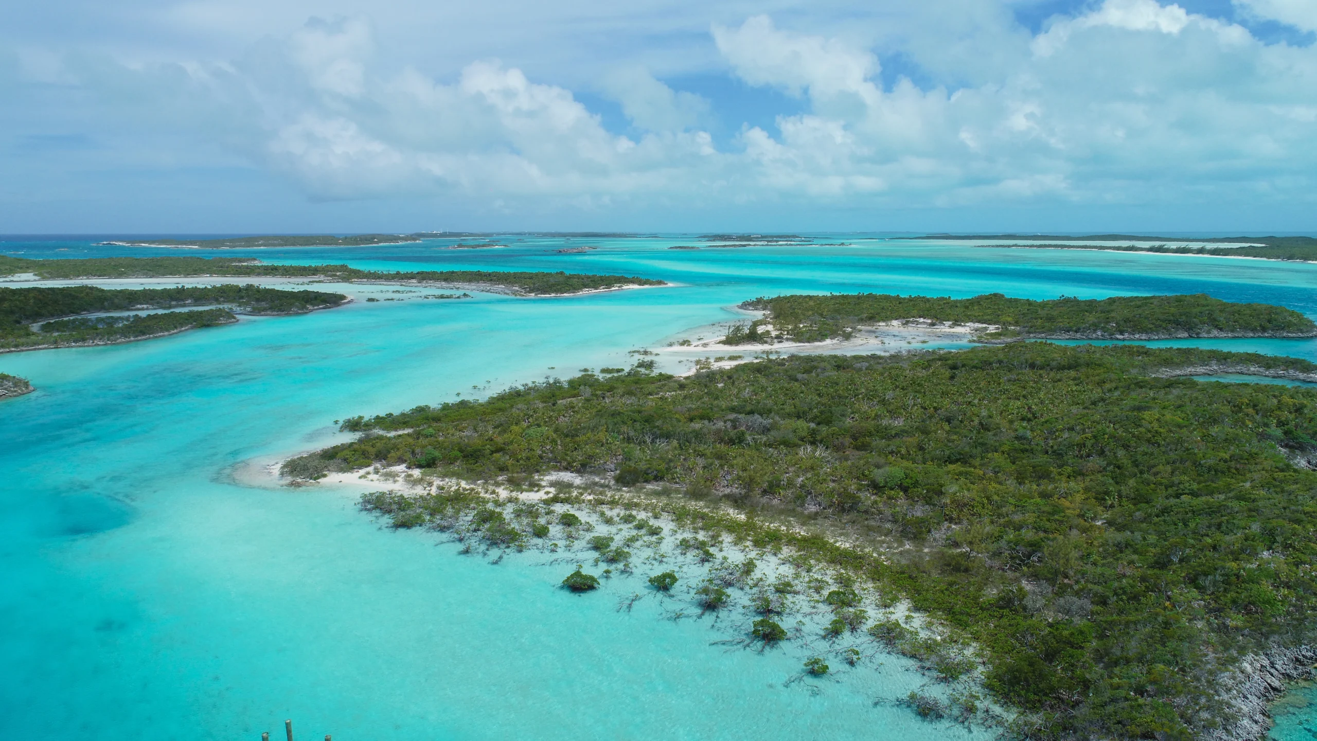 Hidden beach and sandbar, Compass Cay